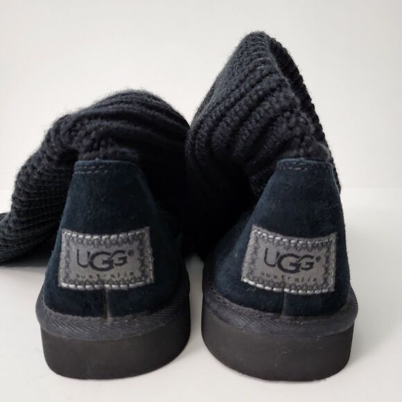 UGG Australia Classic Cardy Boots Womens 9 S/N 5819 Sweater Knit Foldover EUC - Picture 5 of 8